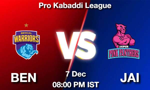 BEN vs JAI Dream11 Prediction, Match Preview, Fantasy Kabaddi Tips
