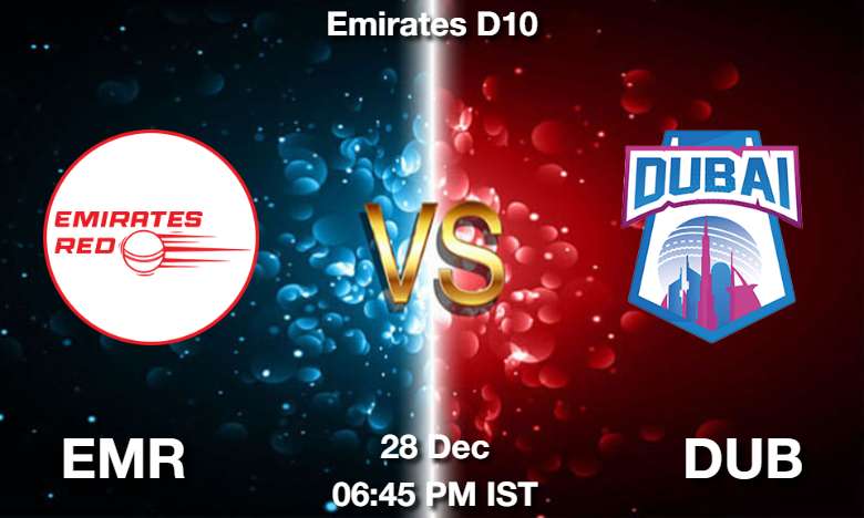 EMR vs DUB Dream11 Prediction, Match Preview, Fantasy Cricket Tips 