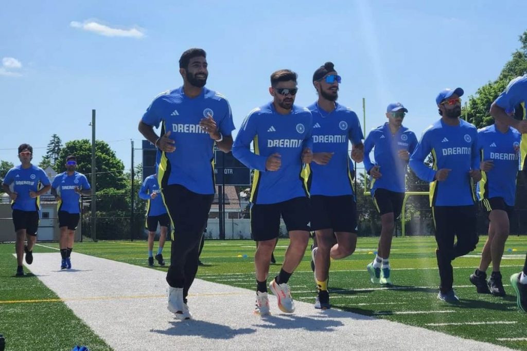 indian team practicing in usa