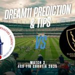 ECS T10 2025 ZAS vs RJM: Dream11 Team, Who will win today's match? (AI Prediction)