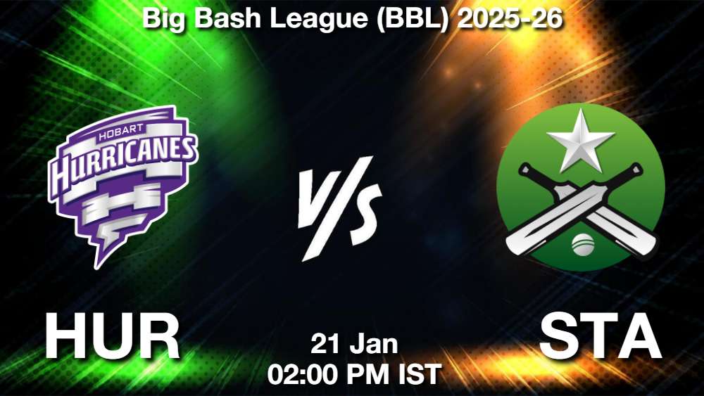 Hobart Hurricanes vs Melbourne Stars Match Prediction, Team News, BBL 2025-26 Knockout Match